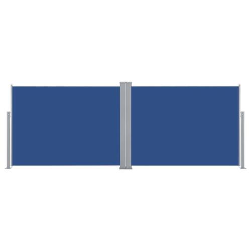Sammenrullelig sidemarkise 100 x 1000 cm blå