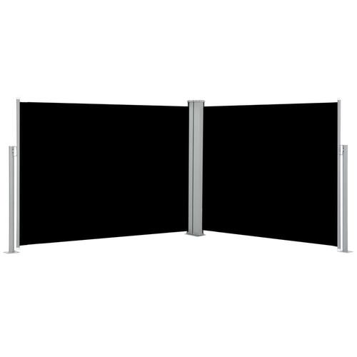 Sammenrullelig sidemarkise 170 x 1000 cm sort