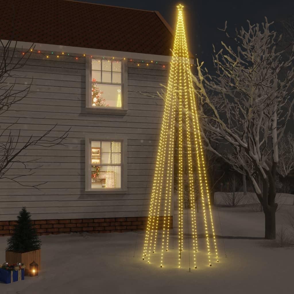 Juletræ med spyd 1134 LED'er 800 cm varmt hvidt lys