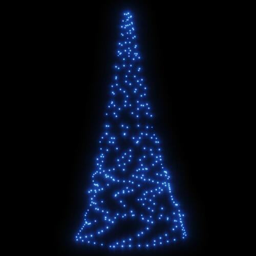 Juletræ til flagstang 200 LED'er 180 cm blåt lys