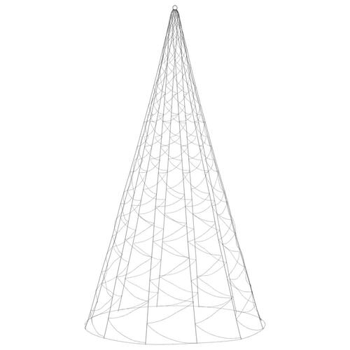 Juletræ til flagstang 1400 LED'er 500 cm varmt hvidt lys