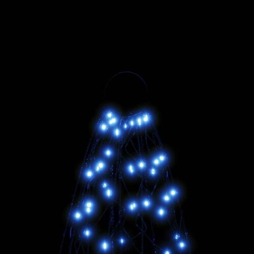Juletræ til flagstang 1400 LED'er 500 cm blåt lys
