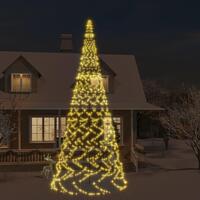 Juletræ til flagstang 3000 LED'er 800 cm varmt hvidt lys