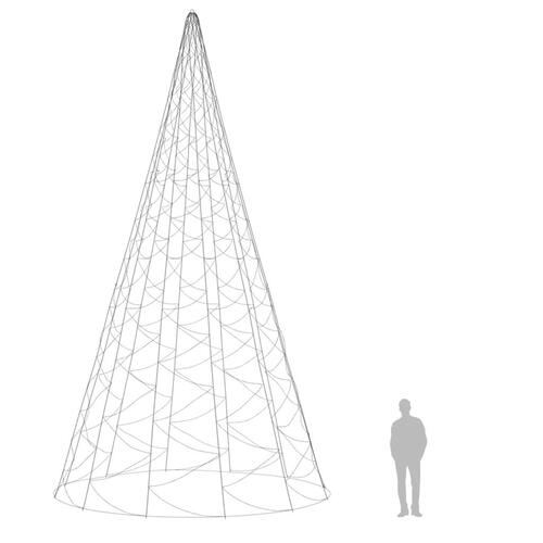 Juletræ til flagstang 3000 LED'er 800 cm varmt hvidt lys