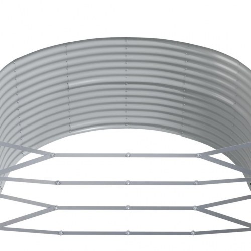 Plantekasse 291x140x68 cm galvaniseret stål antracitgrå