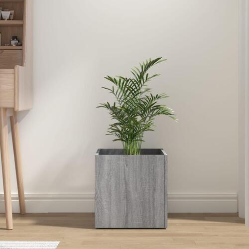 Plantekasse 40x40x40 cm konstrueret træ grå sonoma-eg