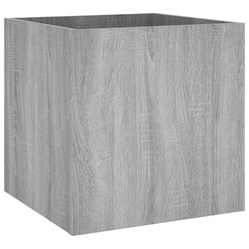 Plantekasse 40x40x40 cm konstrueret træ grå sonoma-eg