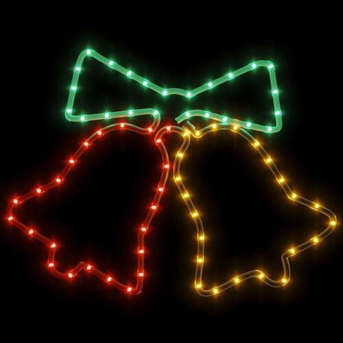 Juleklokker julefigur 72 LED'er 50x56 cm