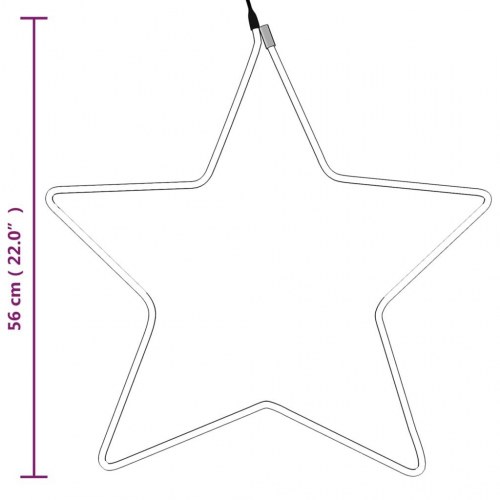 Stjerne julefigur 48 LED'er 56 cm varmt hvidt lys