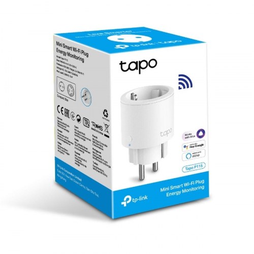 Smart plug TP-Link Tapo P115 Wi‑Fi (EU) 16 A - energiovervågning