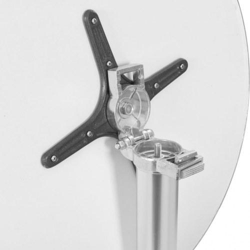 Foldbart havebord 60 x (70-110) cm aluminium sølvfarvet