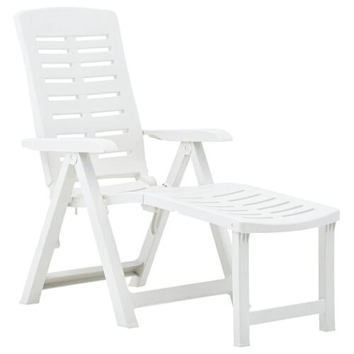 Foldbar liggestol plastik hvid