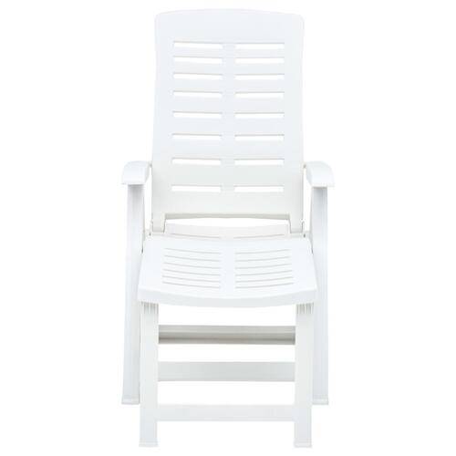 Foldbar liggestol plastik hvid