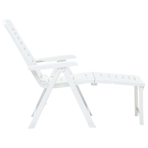 Foldbar liggestol plastik hvid