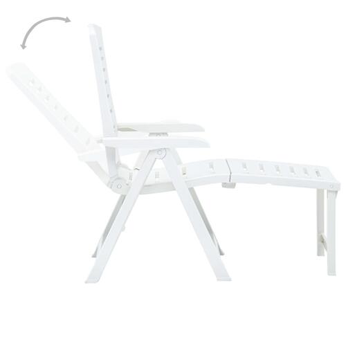 Foldbar liggestol plastik hvid