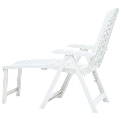 Foldbar liggestol plastik hvid