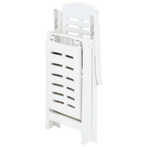 Foldbar liggestol plastik hvid