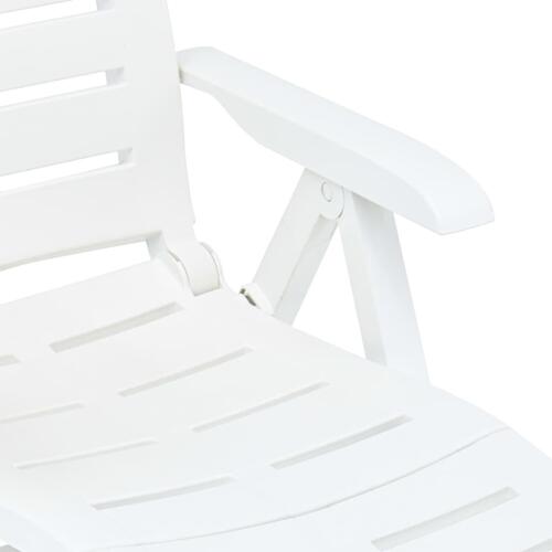Foldbar liggestol plastik hvid