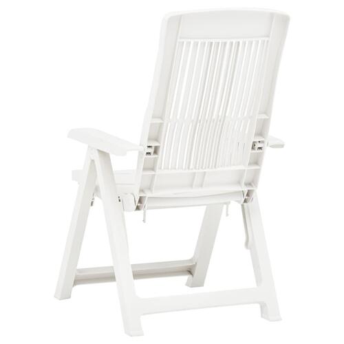 Havelænestole 2 stk. plastik hvid
