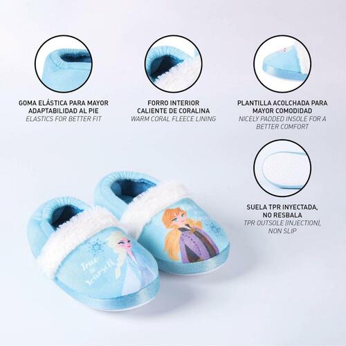 Hjemmesko Frozen Lyseblå 34-35