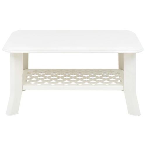 Sofabord 90 x 60 x 46 cm plastik hvid