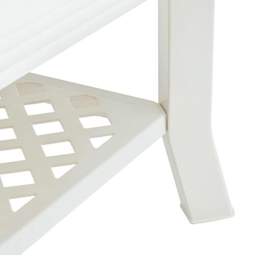 Sofabord 90 x 60 x 46 cm plastik hvid
