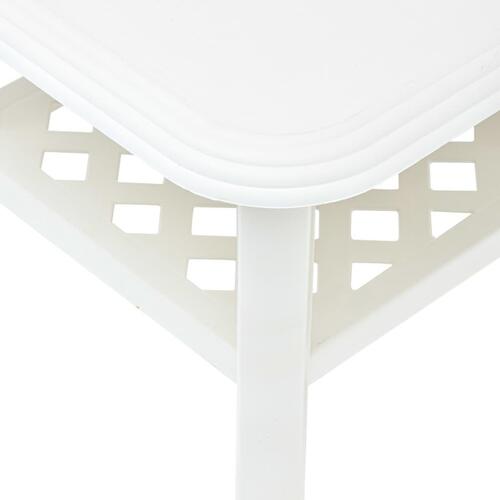 Sofabord 90 x 60 x 46 cm plastik hvid