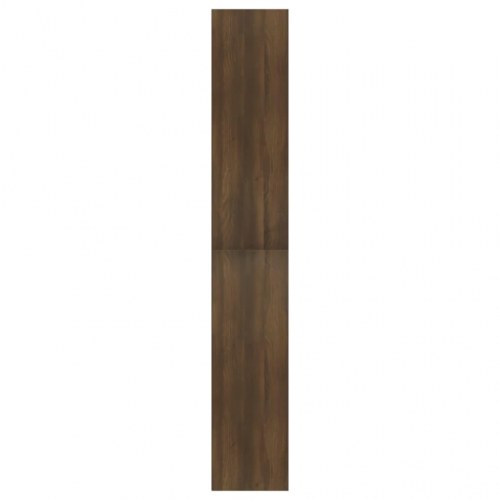Bogreol m. 5 hylder 80x30x189 cm konstrueret træ brun egetræ