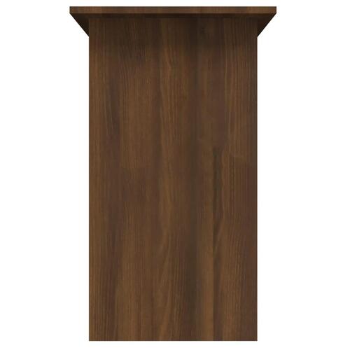 Skrivebord 80x45x74 cm konstrueret træ brun egetræsfarve