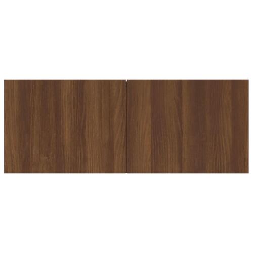 Tv-bord 80x30x30 cm konstrueret træ brun egetræsfarve