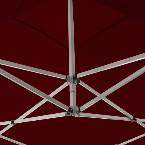 Foldbart festtelt med vægge 2 x 2 m aluminium bordeaux