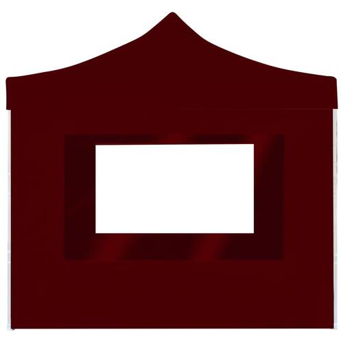 Foldbart festtelt med vægge 2 x 2 m aluminium bordeaux