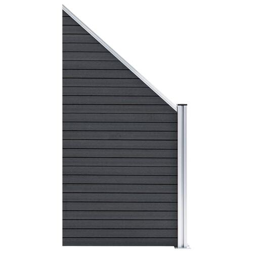 Hegnspanel 95x(105-180) cm WPC grå