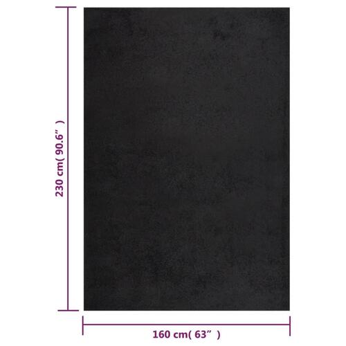 Shaggy gulvtæppe 160x230 cm høje luv sort
