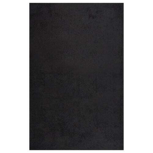 Shaggy gulvtæppe 200x290 cm høje luv sort