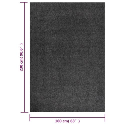 Shaggy gulvtæppe 160x230 cm høje luv antracitgrå