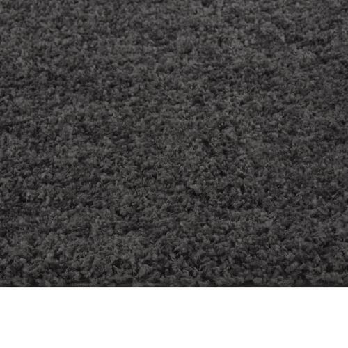 Shaggy gulvtæppe 200x290 cm høje luv antracitgrå