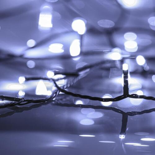 LED-lyskæde med 150 LED'er 15 m PVC koldt hvidt lys