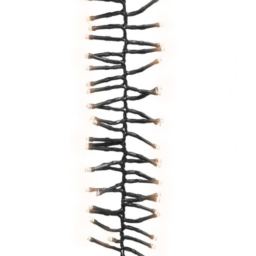 LED-lyskæde 400 LED - varmt hvidt lys, klyngedesign, 7,4 m