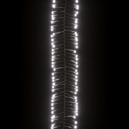 LED-lyskæde 400 LED - kold hvid, klyngedesign, 7,4 m USB