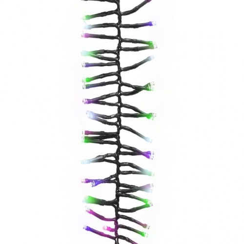 LED-lyskæde med 1000 LED - pastelfarver, klyngedesign, 11 m