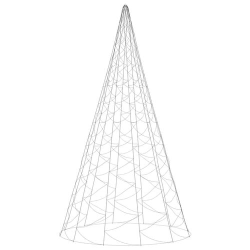 Juletræ til flagstang 3000 LED'er 800 cm farverigt lys
