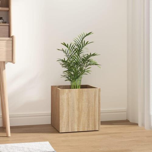 Plantekasse 40x40x40 cm konstrueret træ sonoma-eg