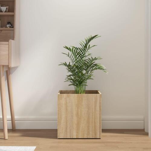 Plantekasse 40x40x40 cm konstrueret træ sonoma-eg