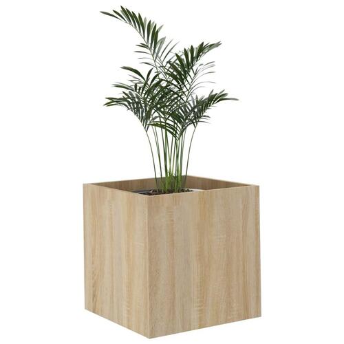Plantekasse 40x40x40 cm konstrueret træ sonoma-eg
