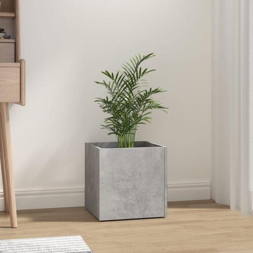 Plantekasse 40x40x40 cm konstrueret træ betongrå