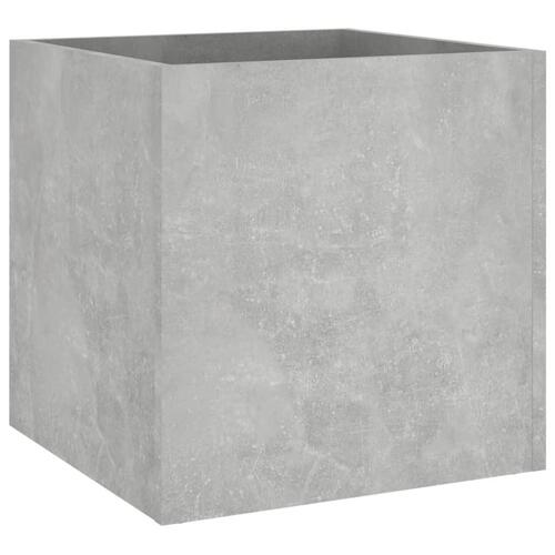 Plantekasse 40x40x40 cm konstrueret træ betongrå