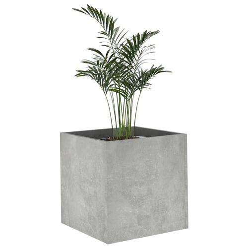 Plantekasse 40x40x40 cm konstrueret træ betongrå