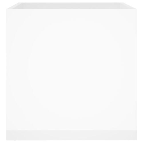 Plantekasse 40x40x40 cm konstrueret træ hvid højglans