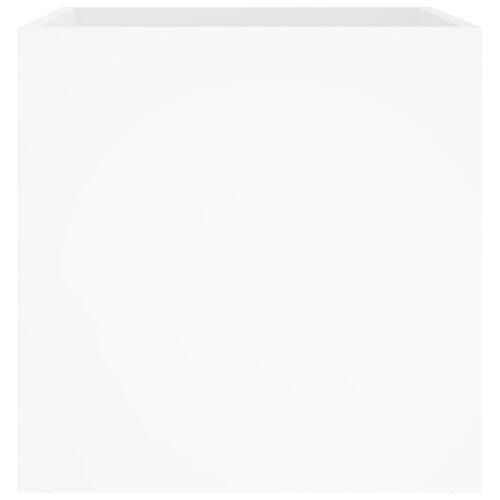 Plantekasse 40x40x40 cm konstrueret træ hvid højglans